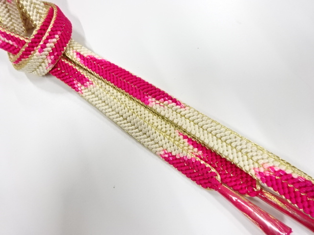 未使用品　正絹　手組帯締め